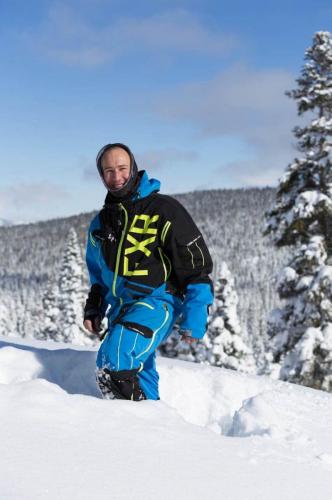 Duncan Lee in gear standing in snow